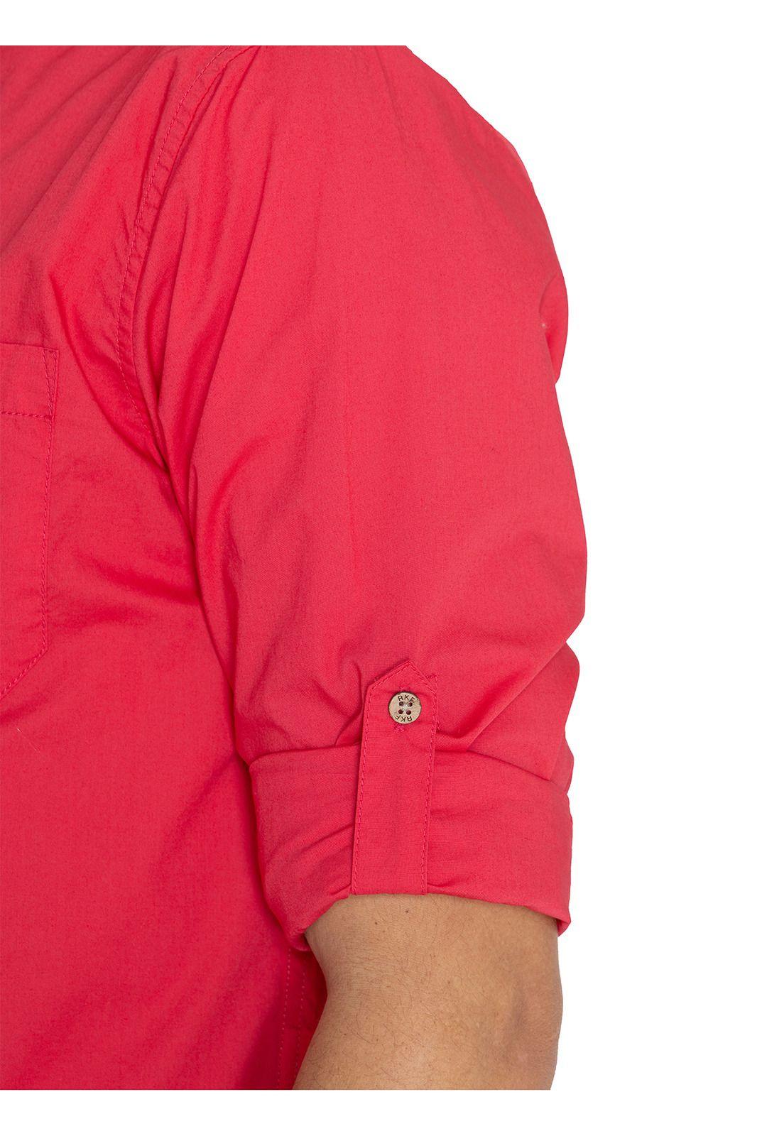Camisa Algodón Orgánico Rojo Galiton Hombre -8