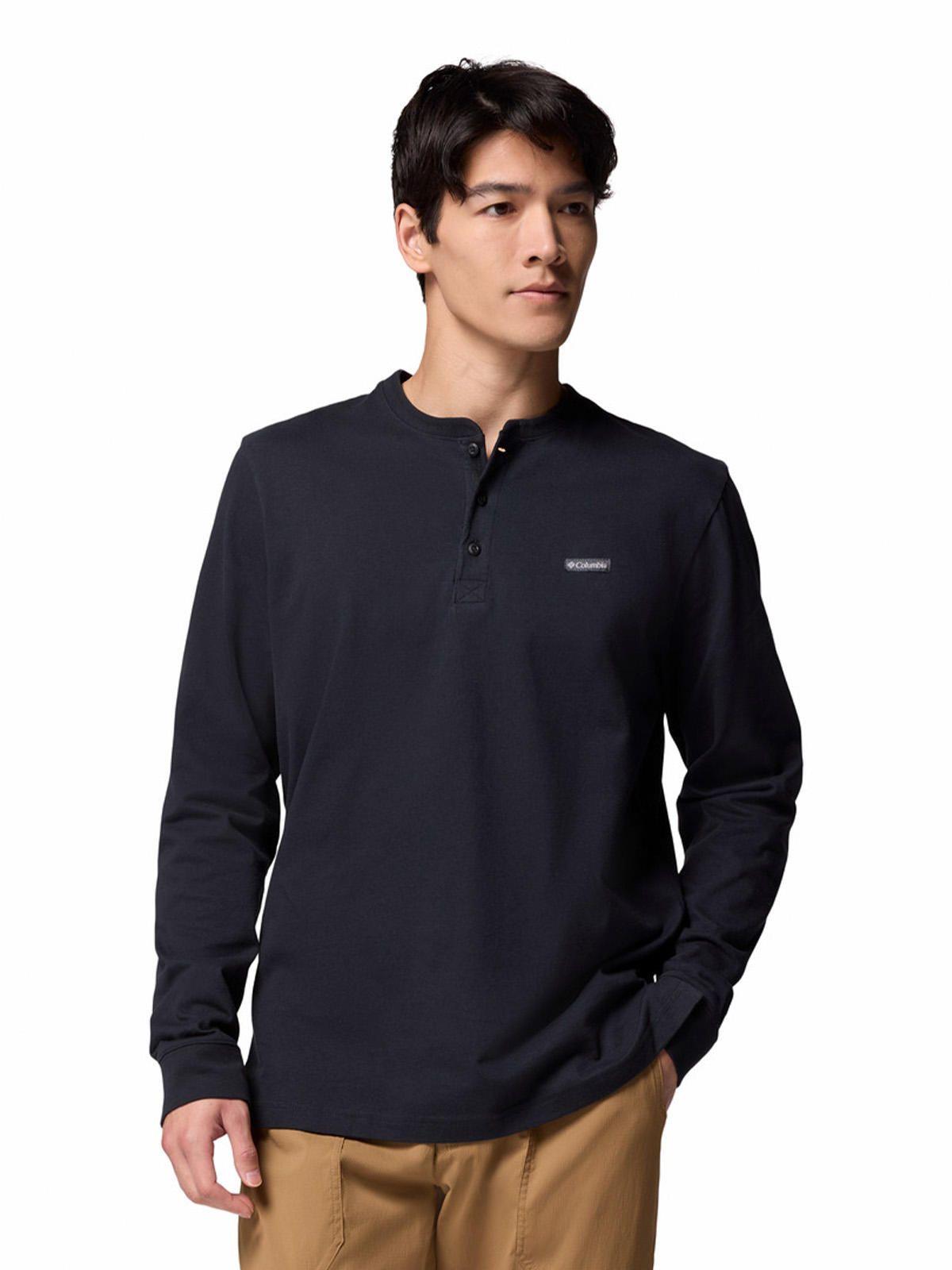 Polera ML Hombre Landroamer Ls Henley Negro-3