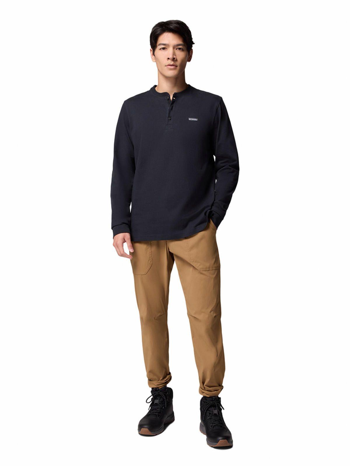 Polera ML Hombre Landroamer Ls Henley Negro-7