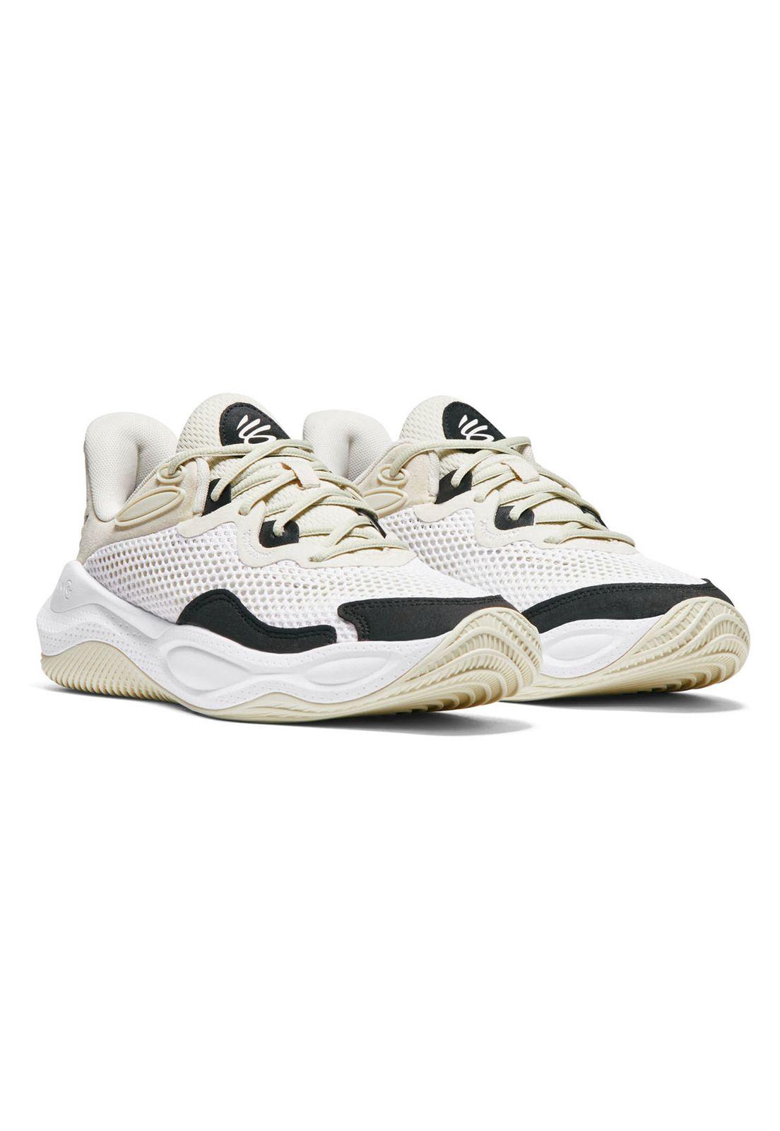 Zapatillas Basketball unisex Curry Blanco-5