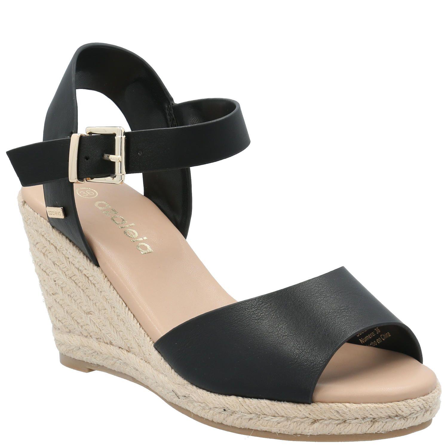 Sandalia Mujer Blu Negro-0