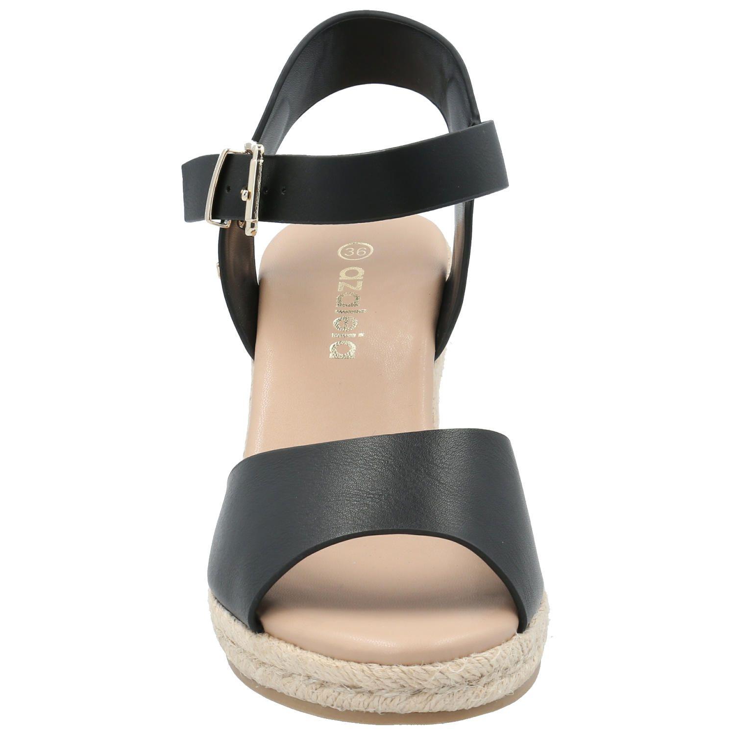 Sandalia Mujer Blu Negro-2
