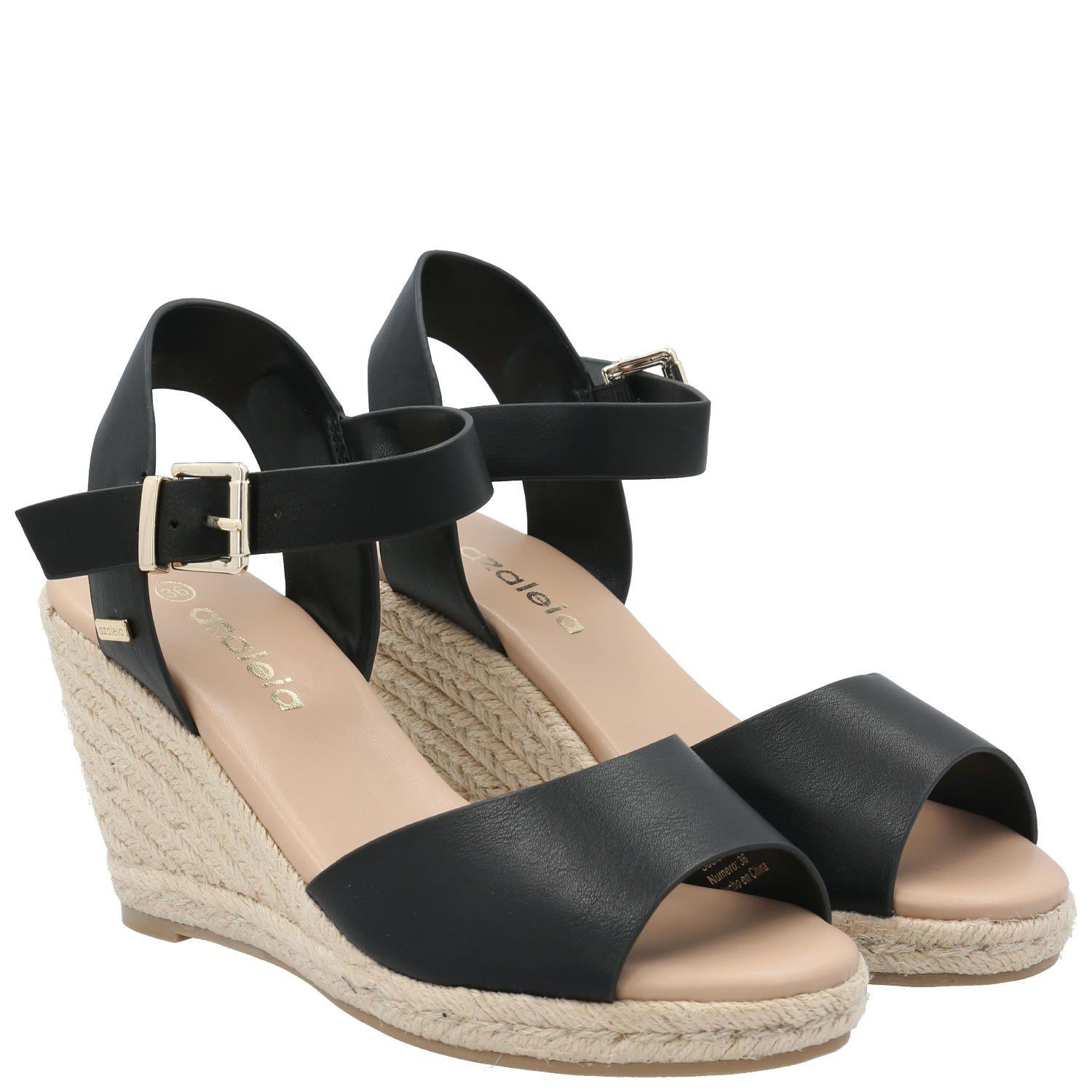 Sandalia Mujer Blu Negro-6