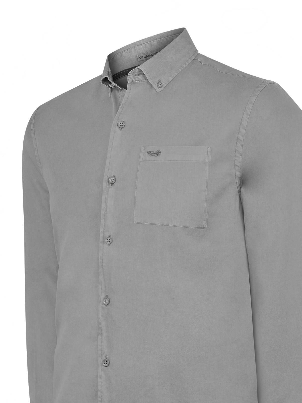 Camisa Algodón Orgánico Hombre Leeds Gris-3