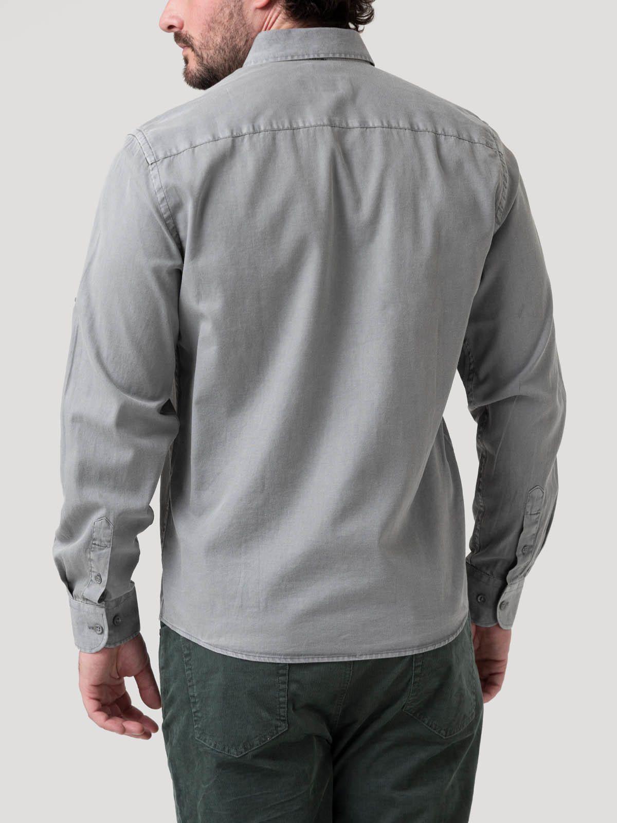 Camisa Algodón Orgánico Hombre Leeds Gris-5