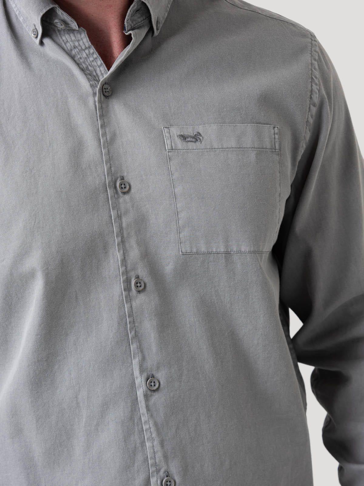 Camisa Algodón Orgánico Hombre Leeds Gris-6