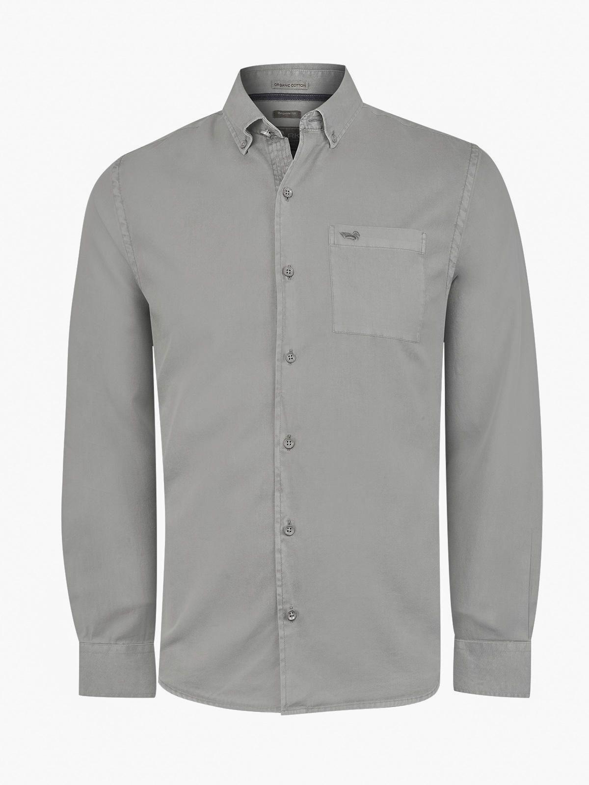 Camisa Algodón Orgánico Hombre Leeds Gris-0