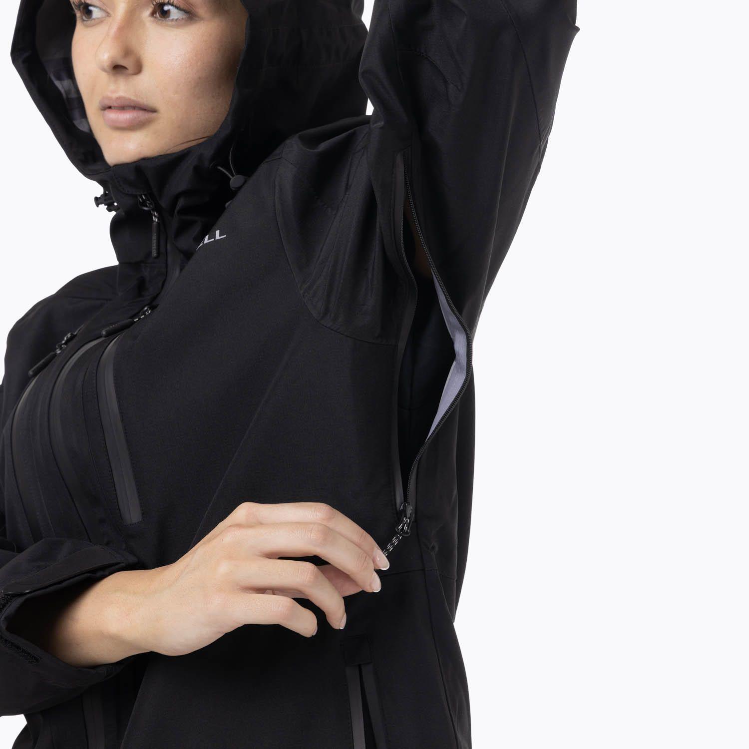Impermeable Mujer Full Zipper Hardshell Negro-8