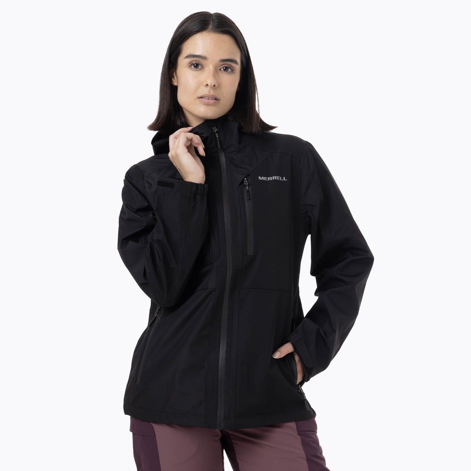 Impermeable Mujer Full Zipper Hardshell Negro-1