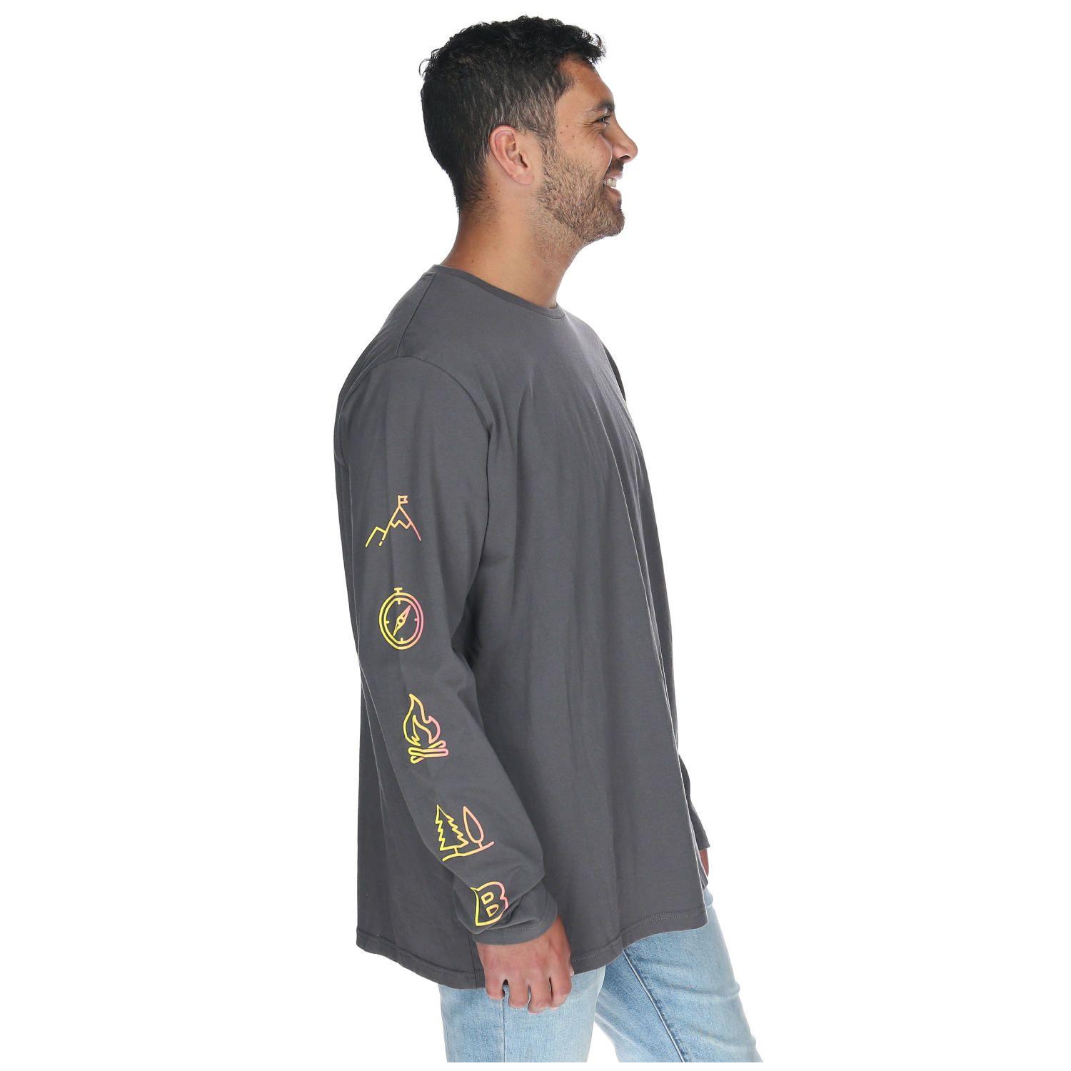 Polera M/L Hombre Side Patterns Negro-4