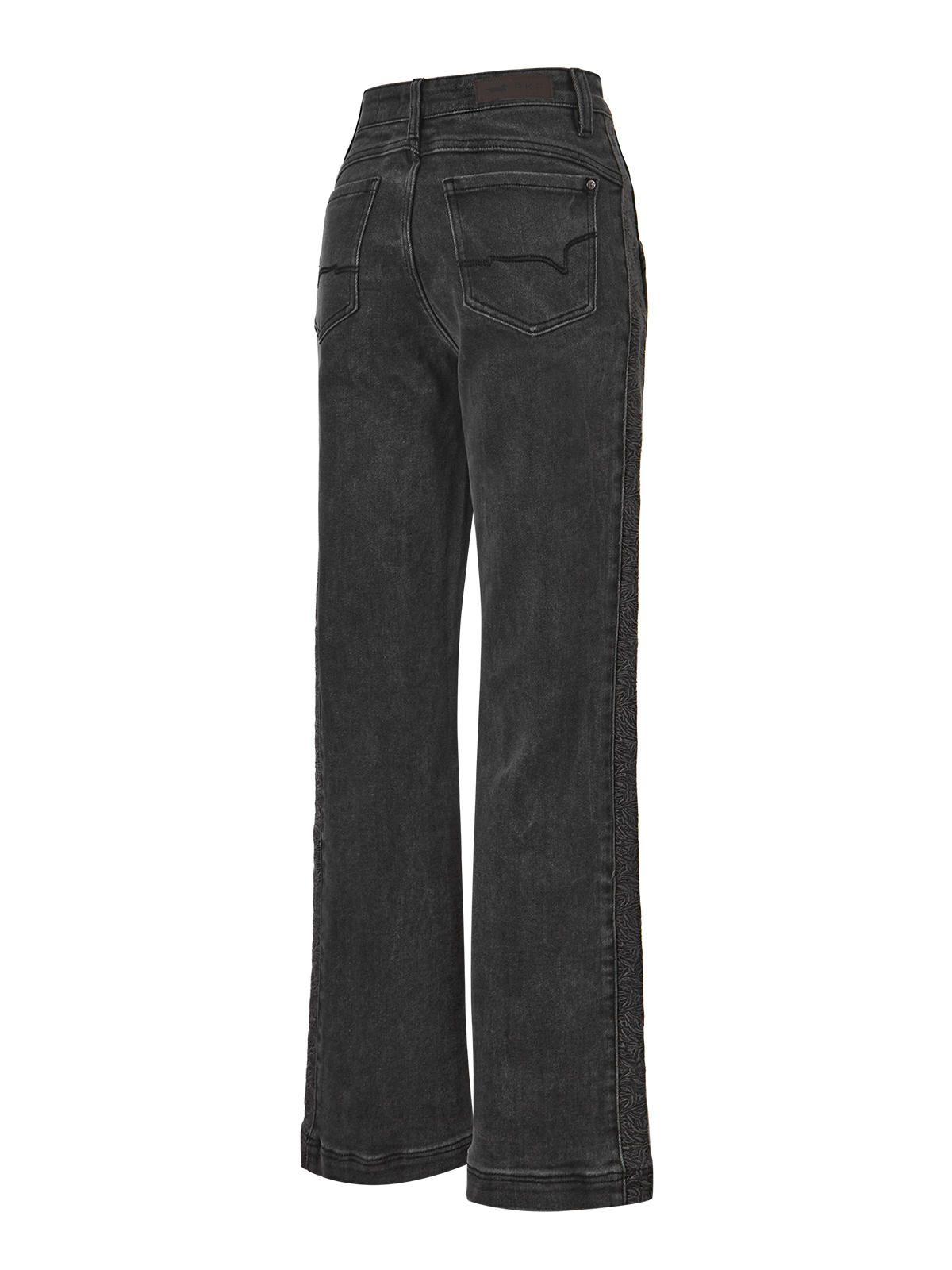 Jeans Fibras Recicladas Mujer Roots Gris-1