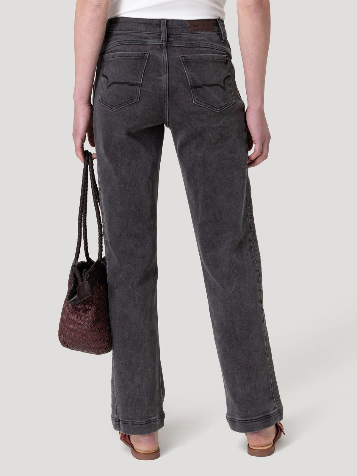 Jeans Fibras Recicladas Mujer Roots Gris-5