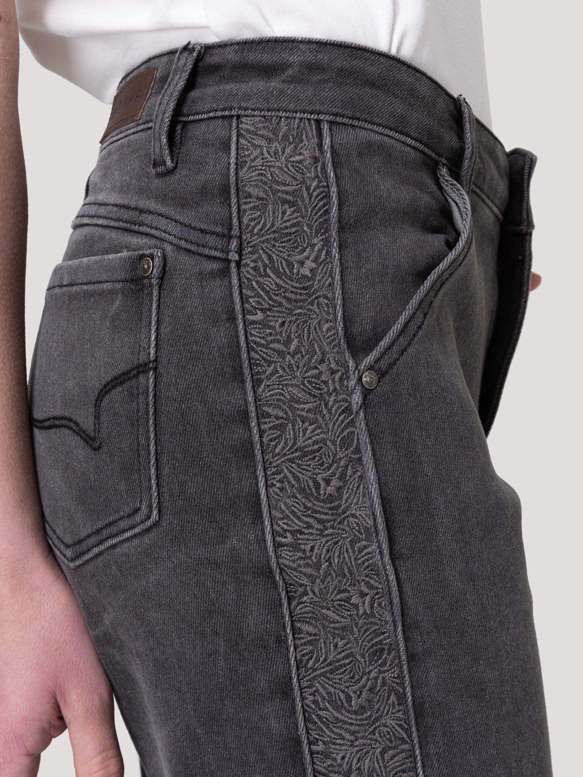 Jeans Fibras Recicladas Mujer Roots Gris-7