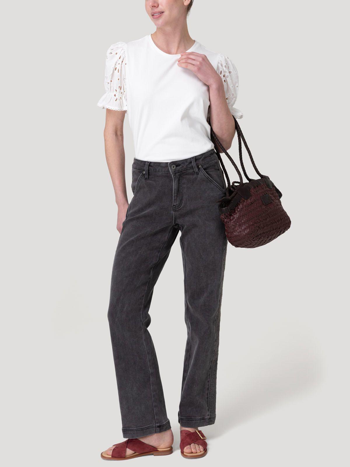 Jeans Fibras Recicladas Mujer Roots Gris-9