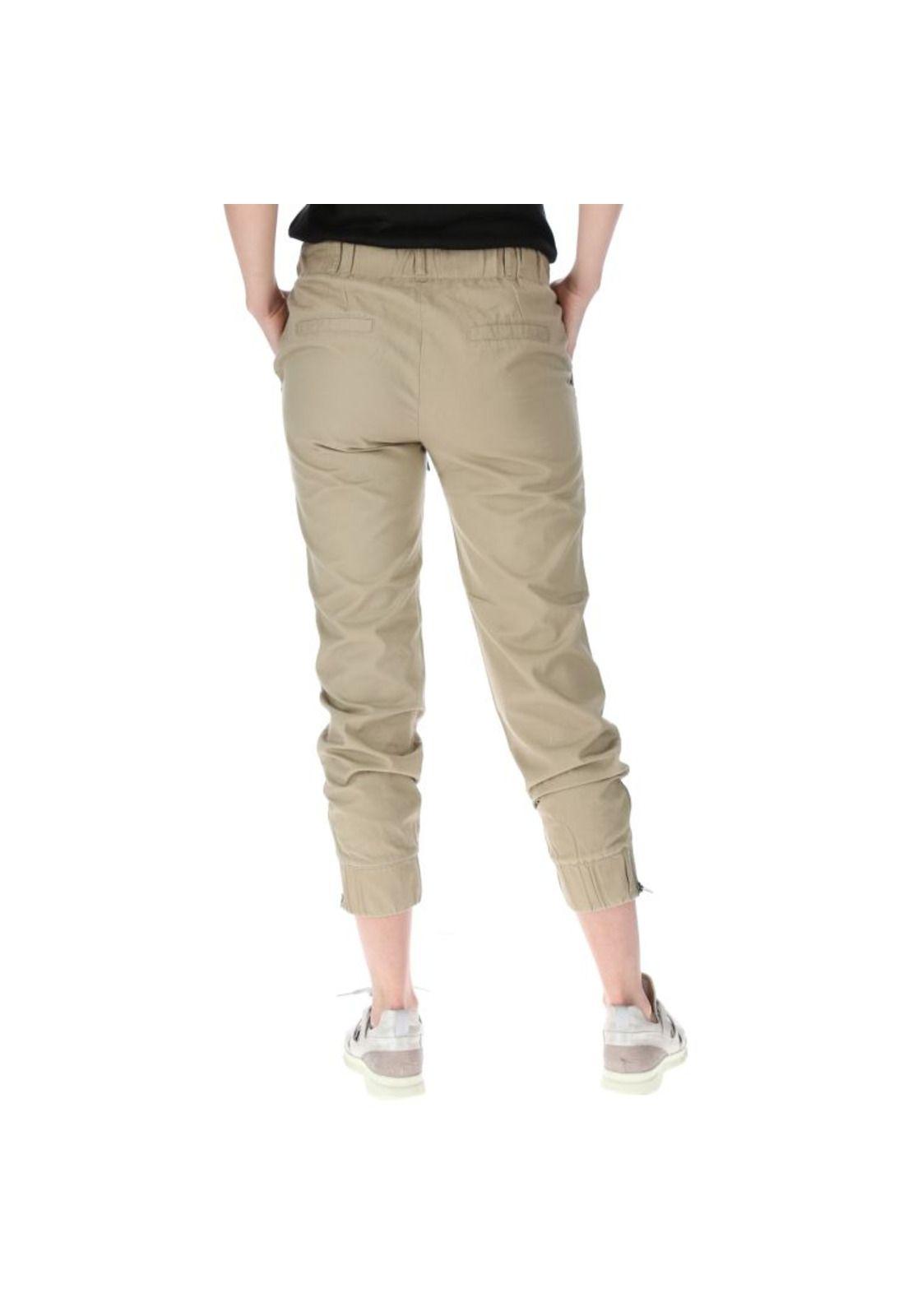 Pantalon Mujer Jogger Khaki-2