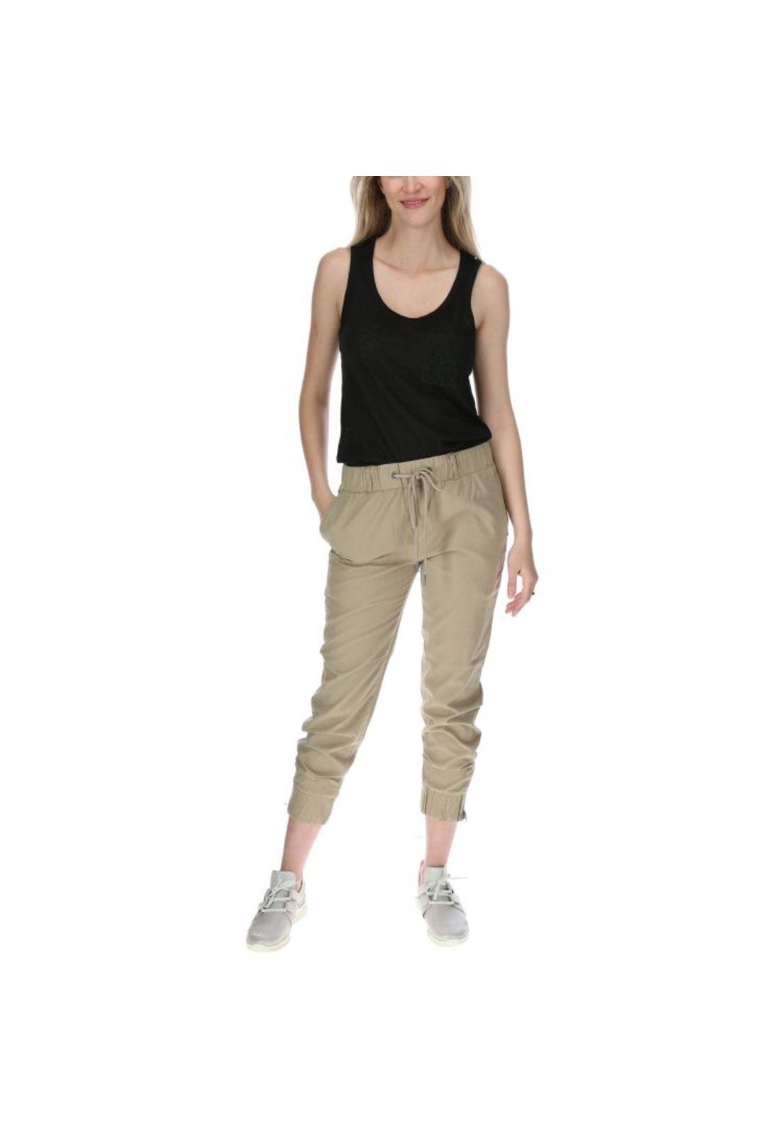 Pantalon Mujer Jogger Khaki-4