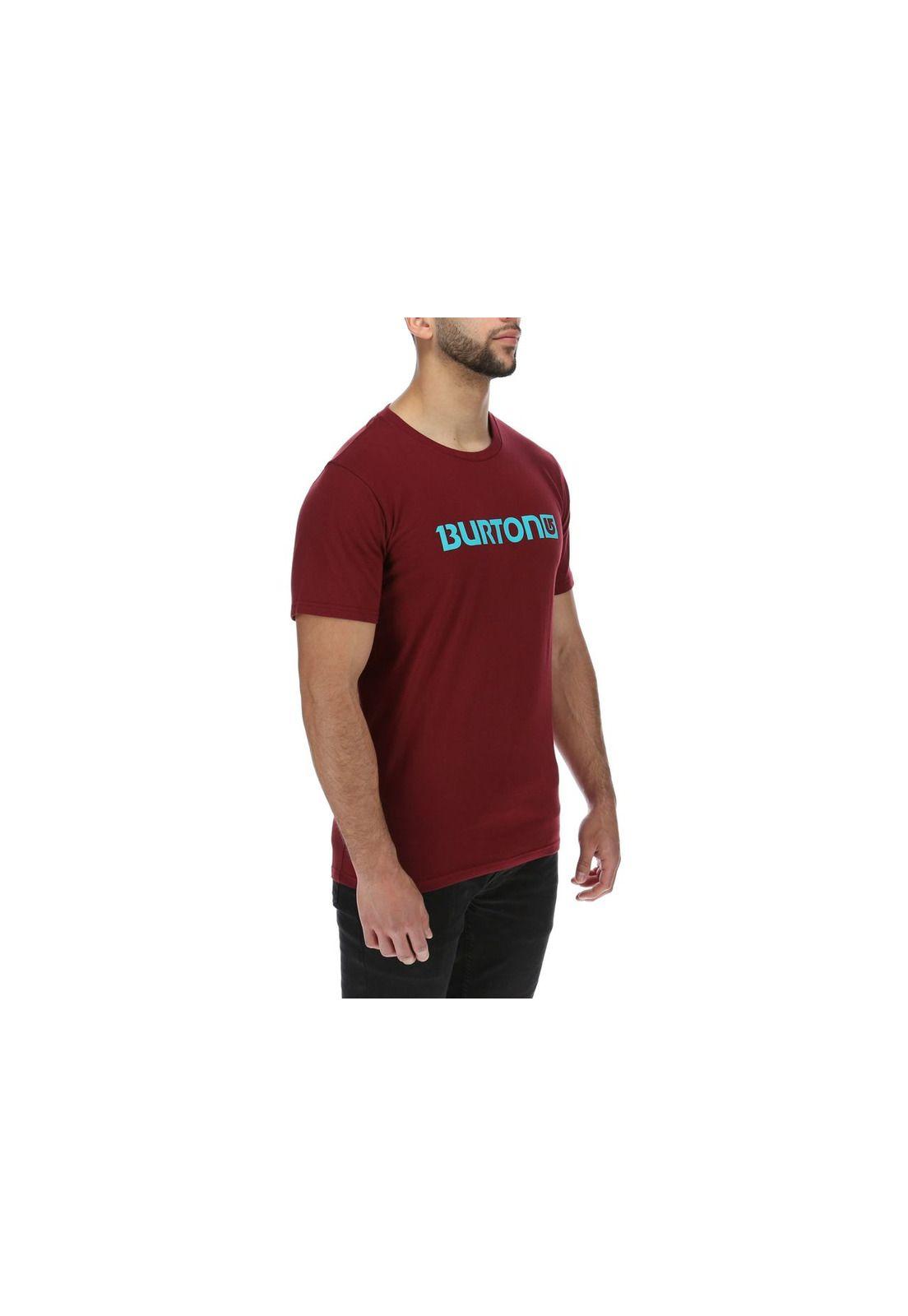 Polera M/C  Hombre Logo Horizontal Ii Burdeo-3
