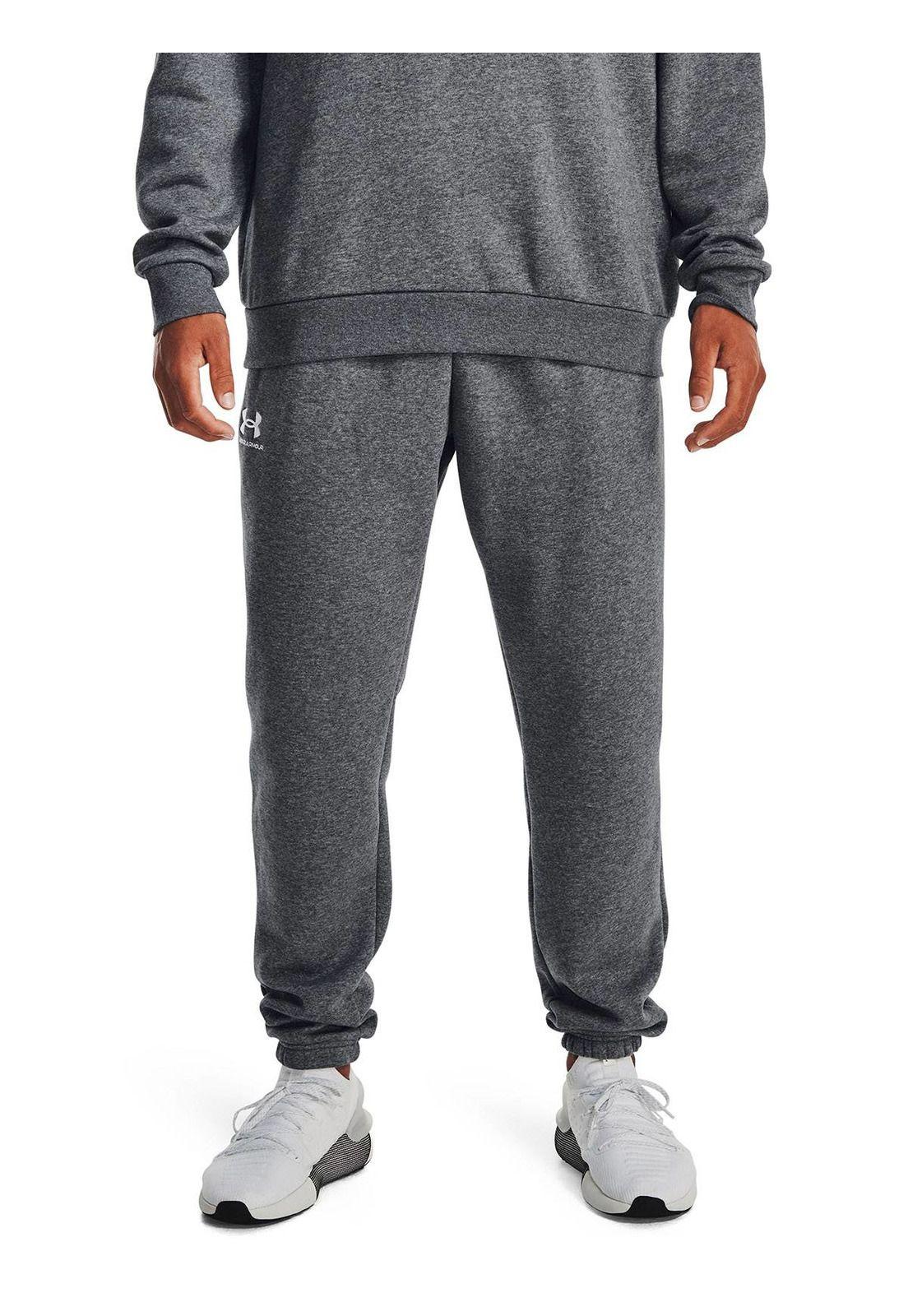 Jogger UA Icon Fleece Para Hombre Gris-3