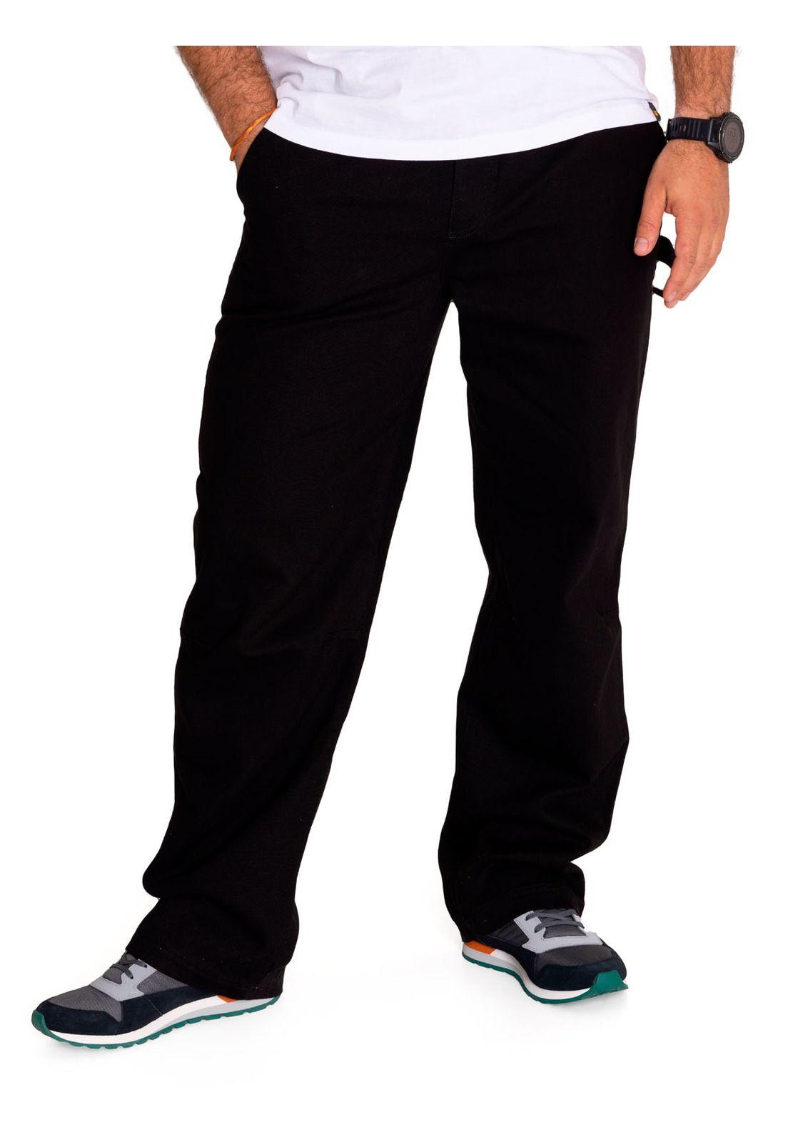 Pantalón Hombre Twill Carpenter Straight Negro-0