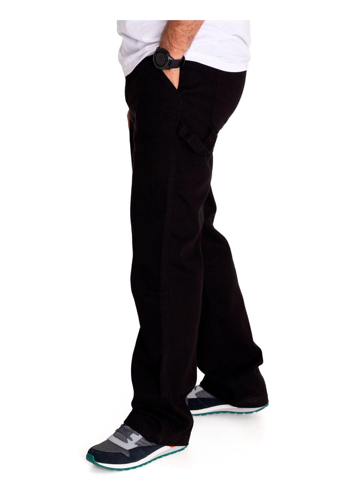 Pantalón Hombre Twill Carpenter Straight Negro-1