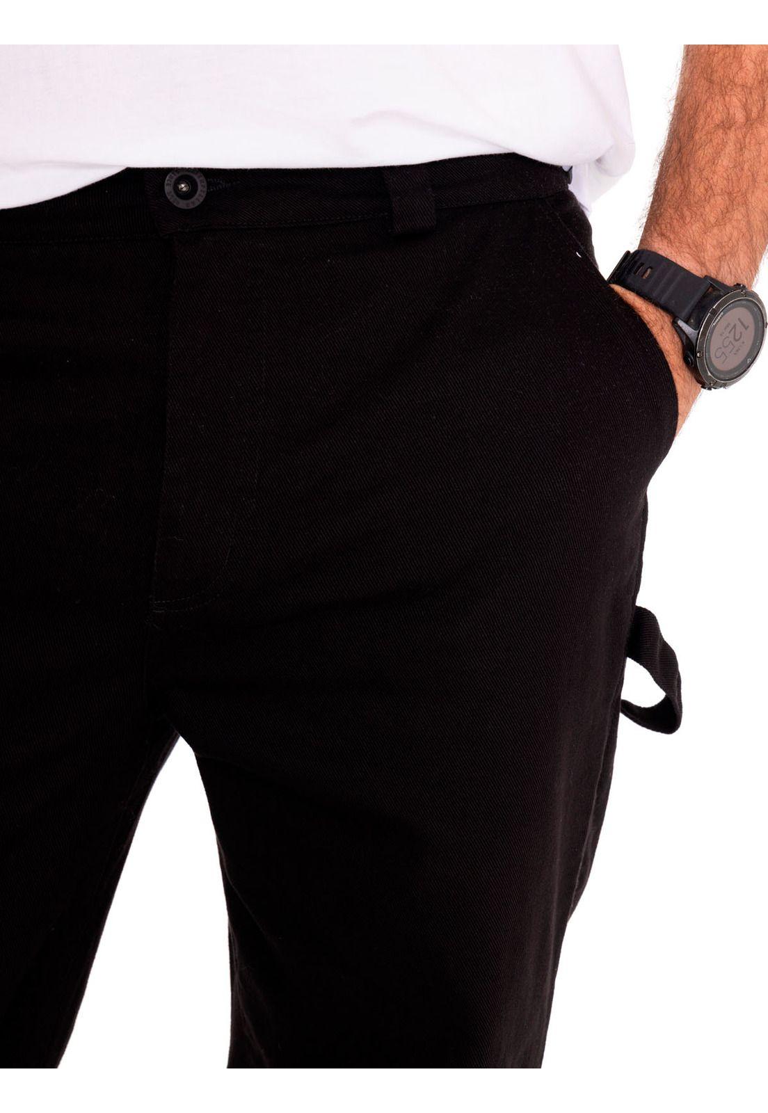 Pantalón Hombre Twill Carpenter Straight Negro-4