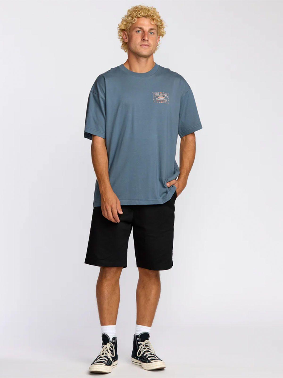 Polera M/C Hombre Double Spread Dg SS Azul-3