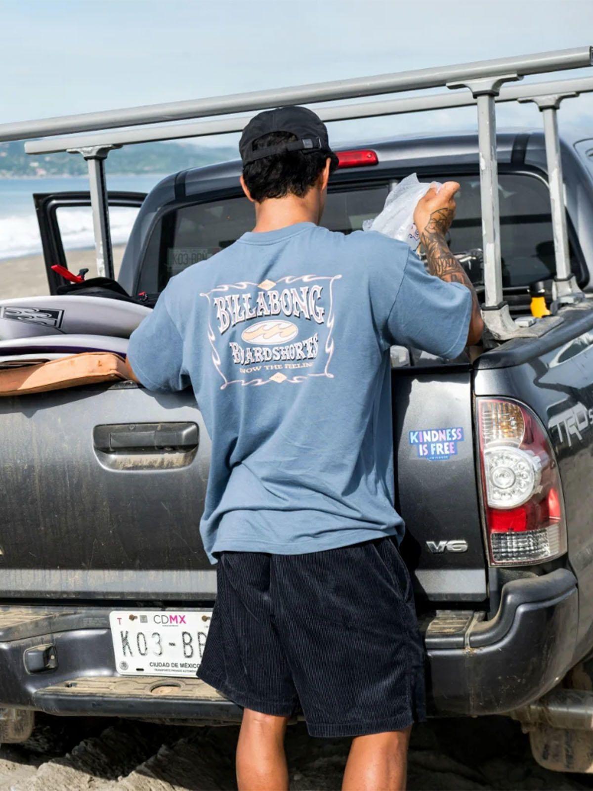 Polera M/C Hombre Double Spread Dg SS Azul-5