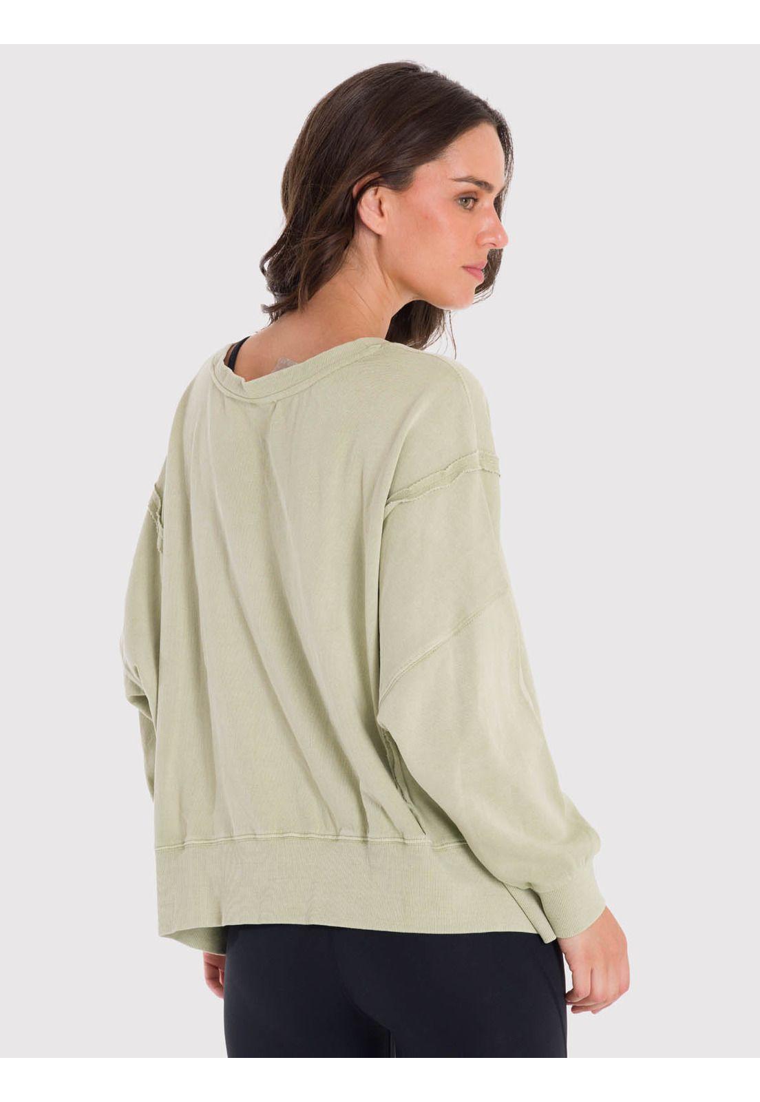 Polerón Mujer Oversize Crew Ii Verde.-4