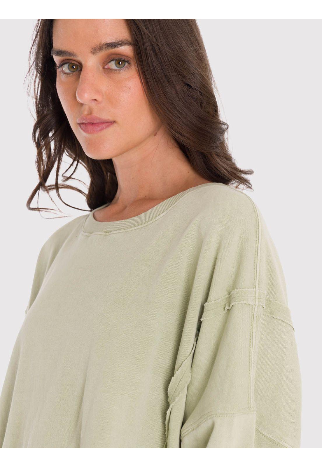 Polerón Mujer Oversize Crew Ii Verde.-6