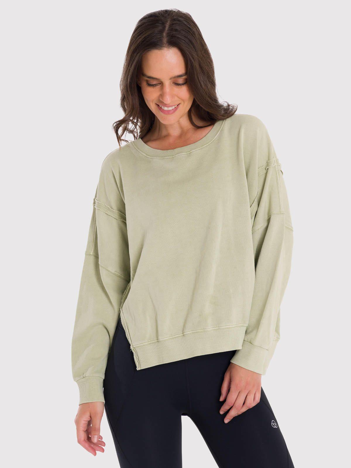 Polerón Mujer Oversize Crew Ii Verde-0