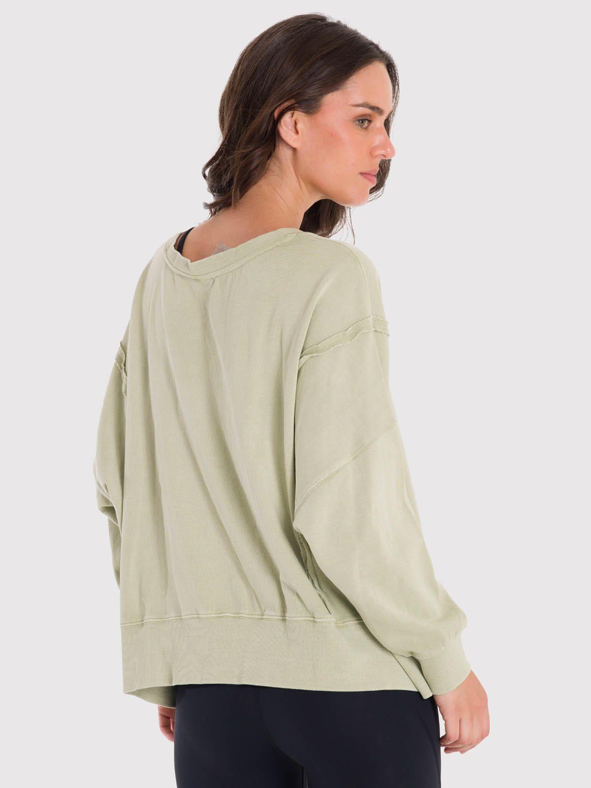 Polerón Mujer Oversize Crew Ii Verde-4