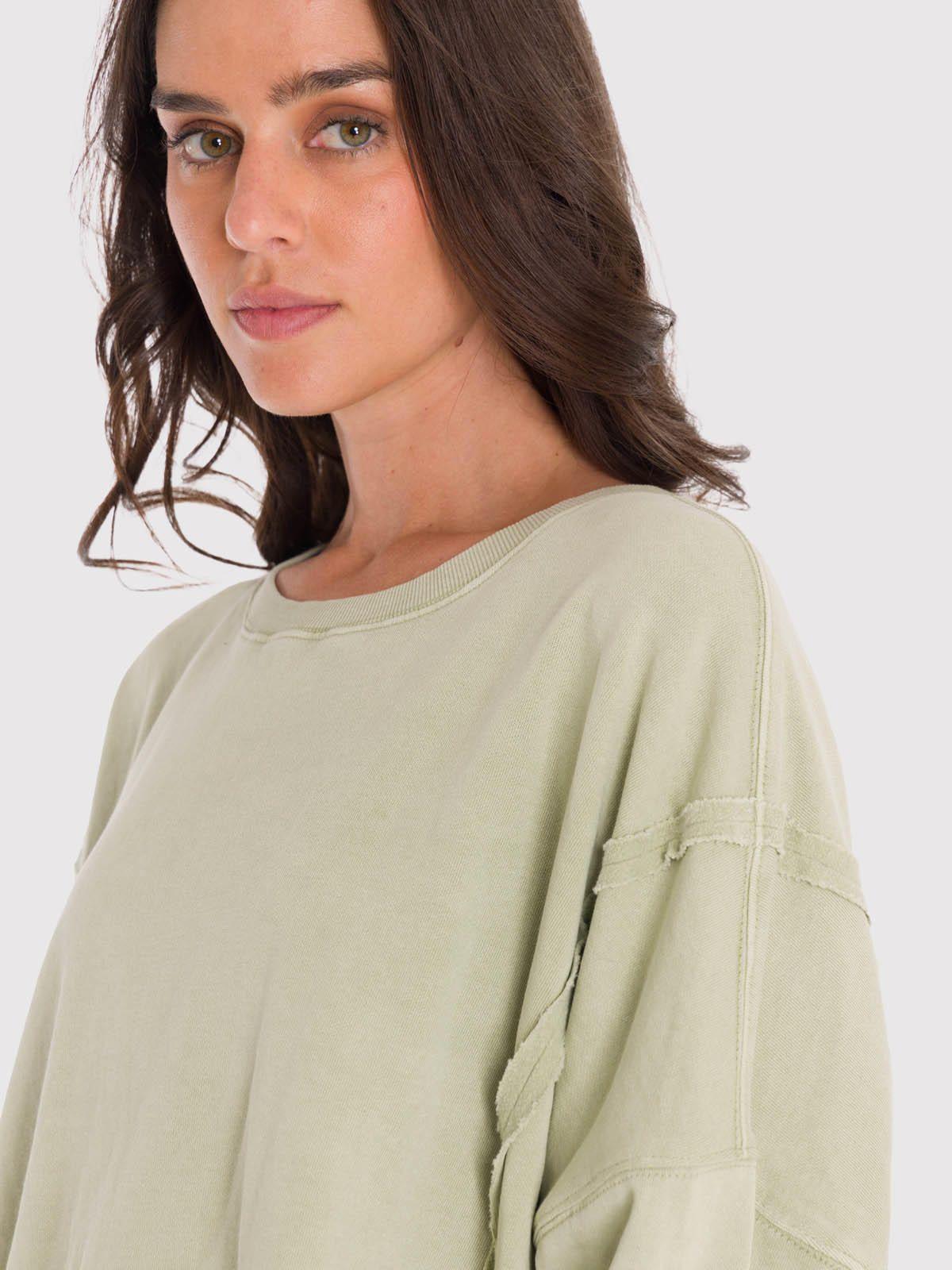 Polerón Mujer Oversize Crew Ii Verde-6