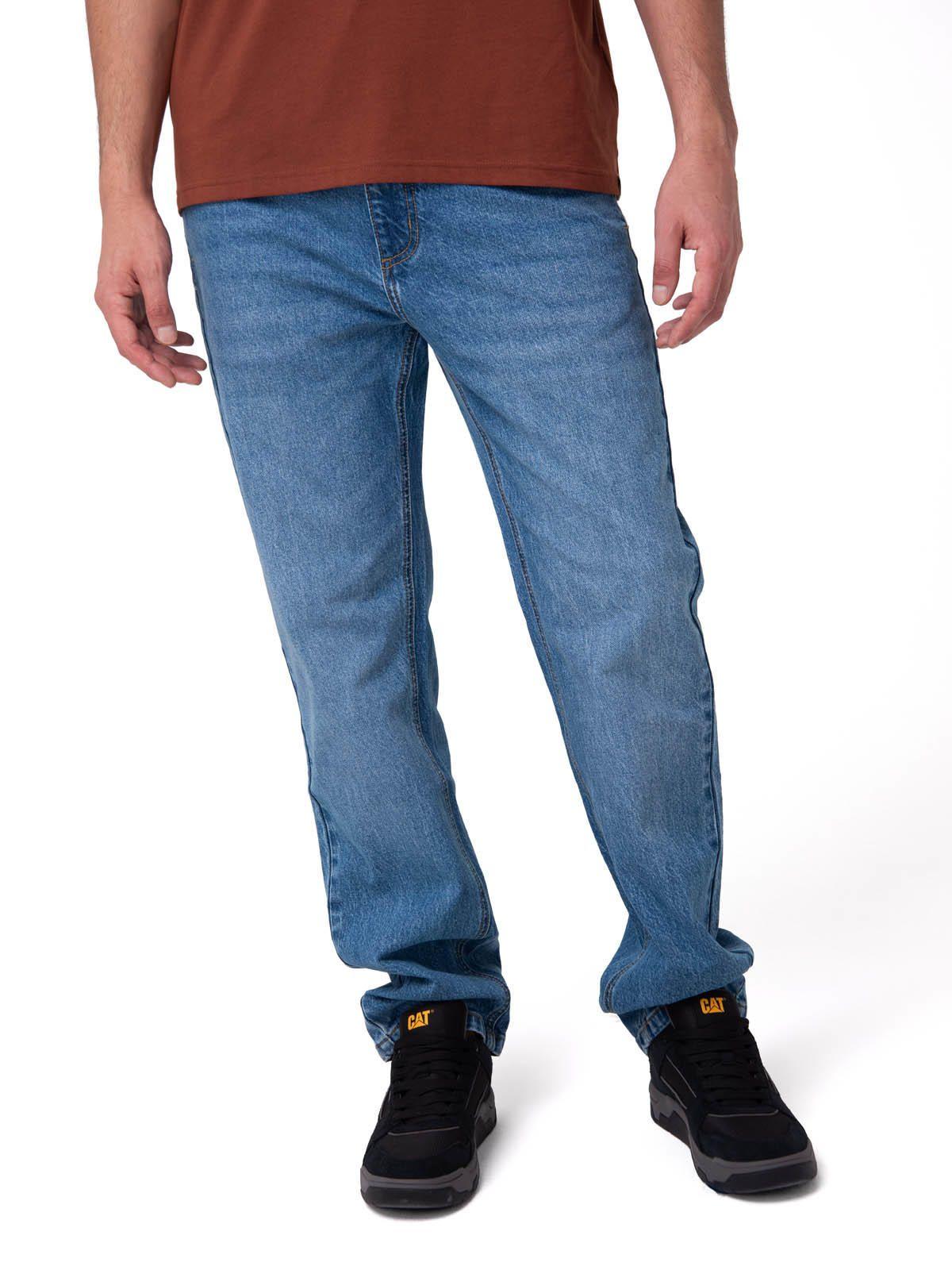 Jeans Rectos Mujer Confort Azul-0