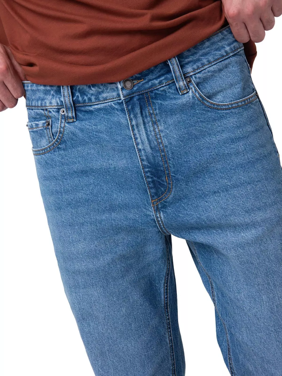 Jeans Rectos Hombre Comfort Rigid Azul-3