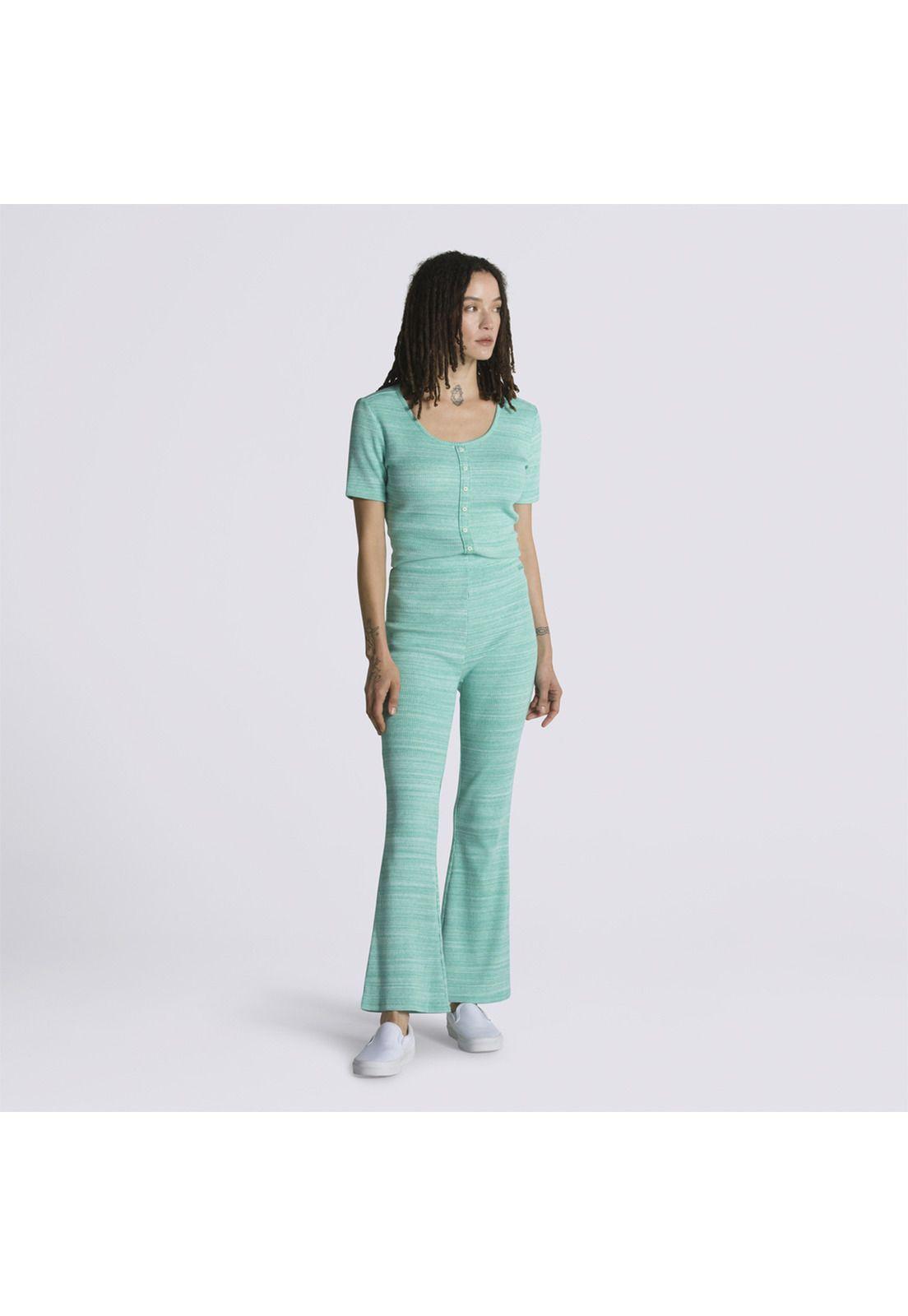 Calza Pantalón Cosmos Flare Pant Celeste Mujer-0