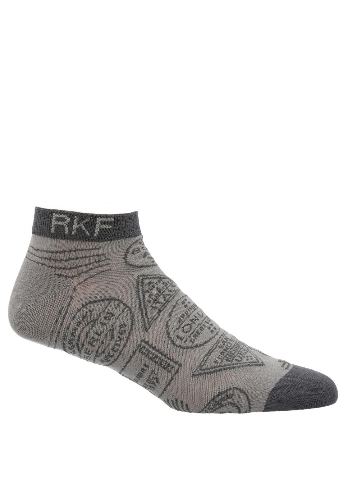 Calcetín Bambú Hombre Ped stamp Gris-0