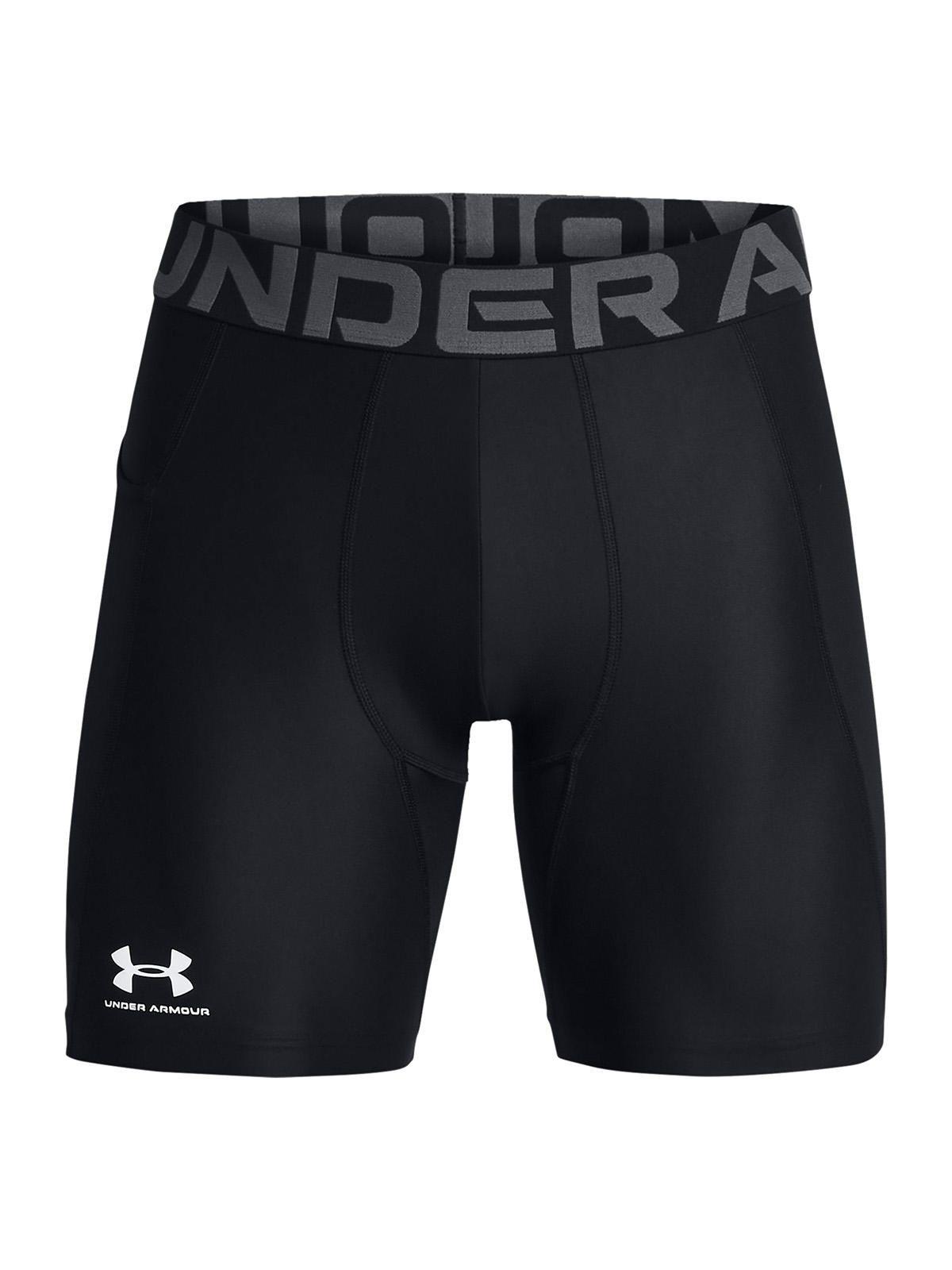 Calza Hombre Heatgear Armour Corta Negro-0