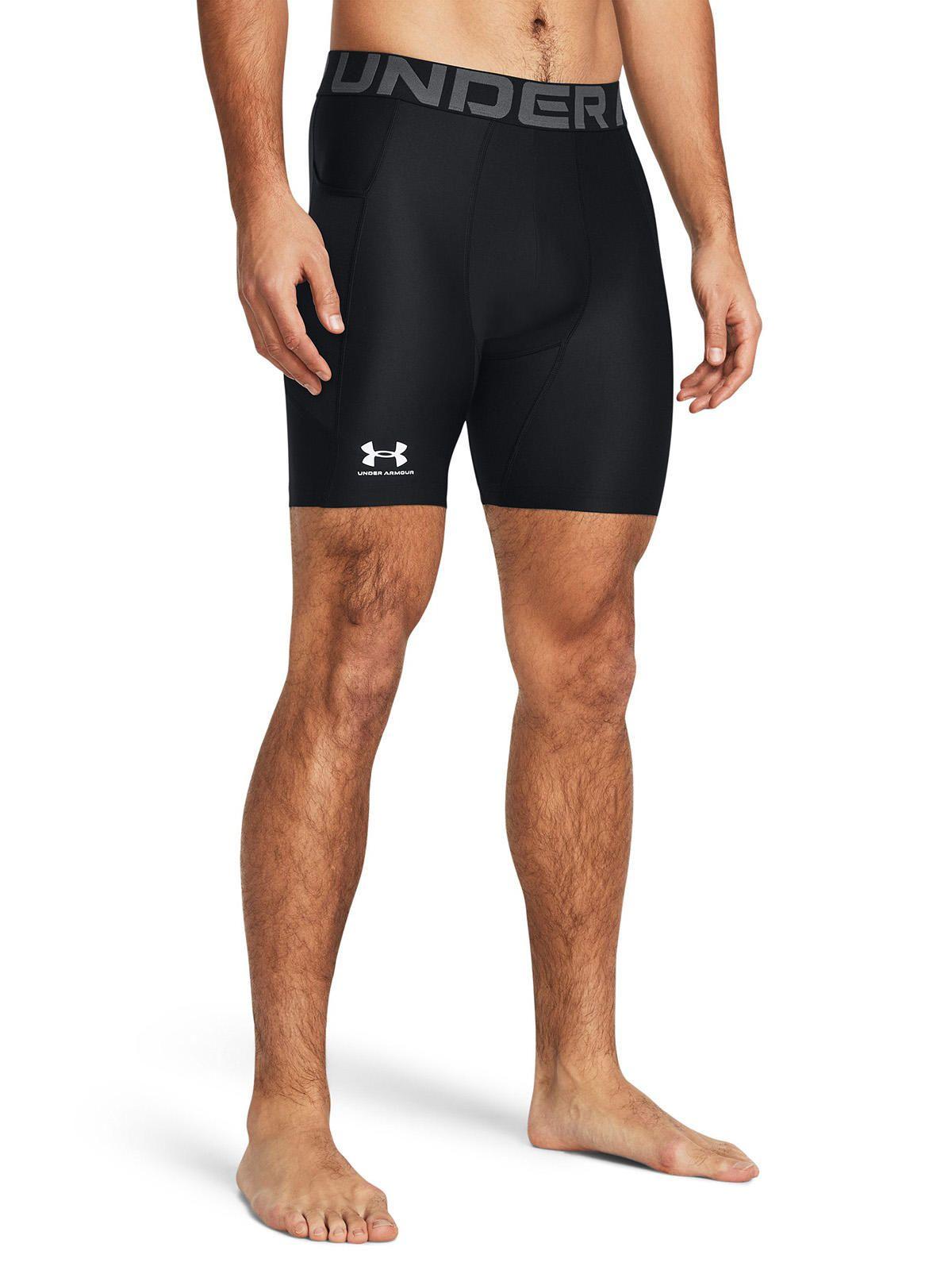 Calza Hombre Heatgear Armour Corta Negro-3