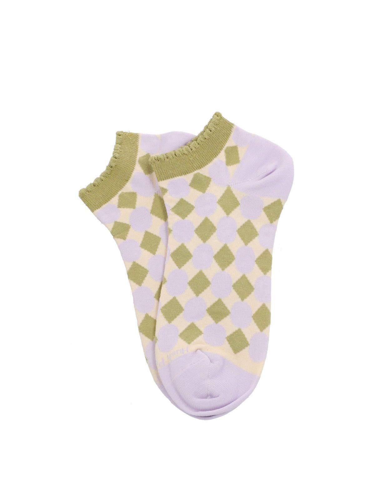 Calcetín Algodón Mujer Ped St Figures Lila-2