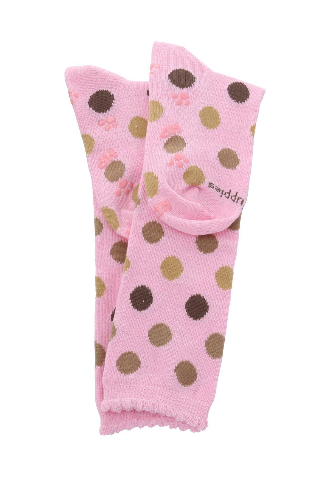 Calcetin Algodón Niña Kh St Circle Rosado-2