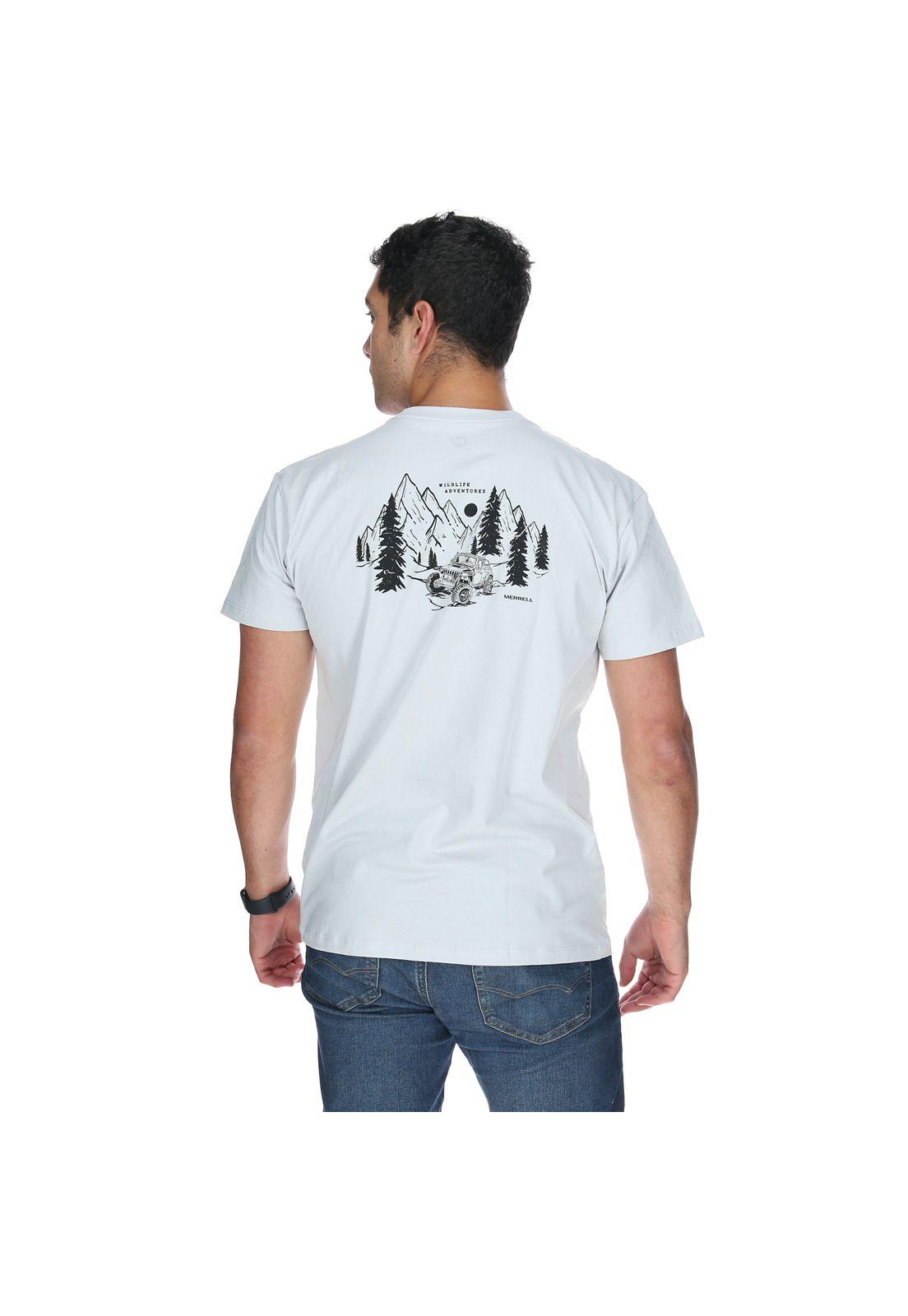 Polera M/C Hombre Jeep Tee Gris Claro-4