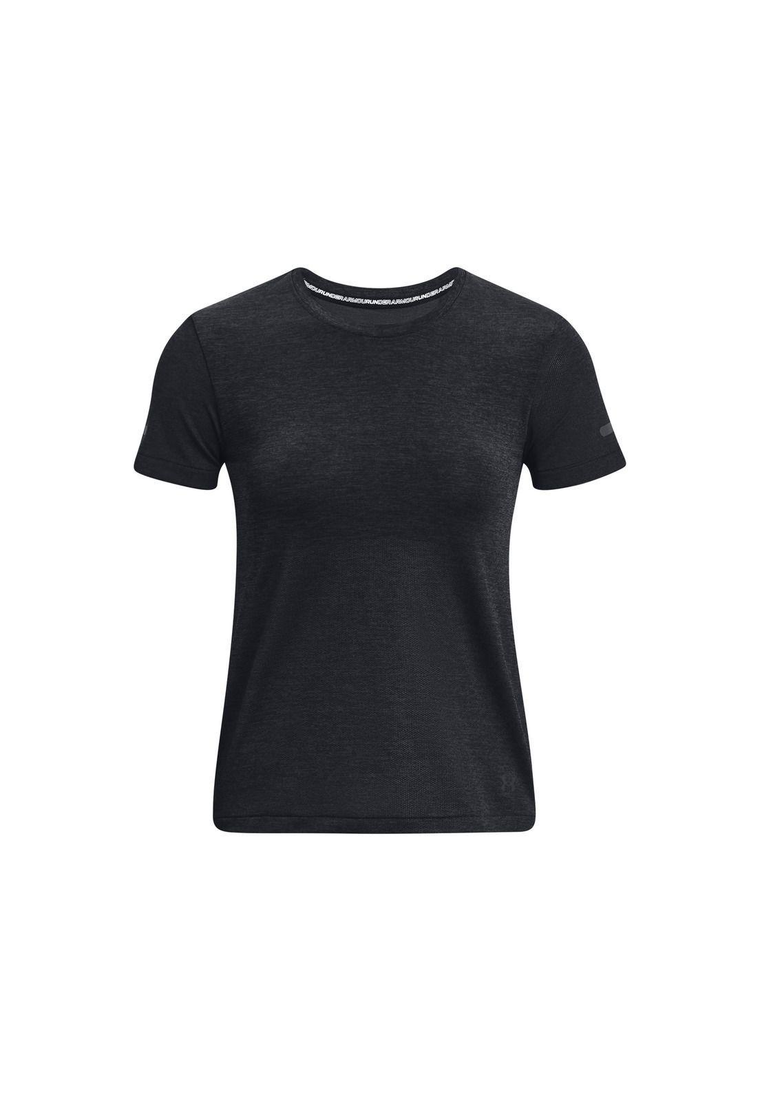 Polera M/C Running Seamless Stride Negro Mujer-0