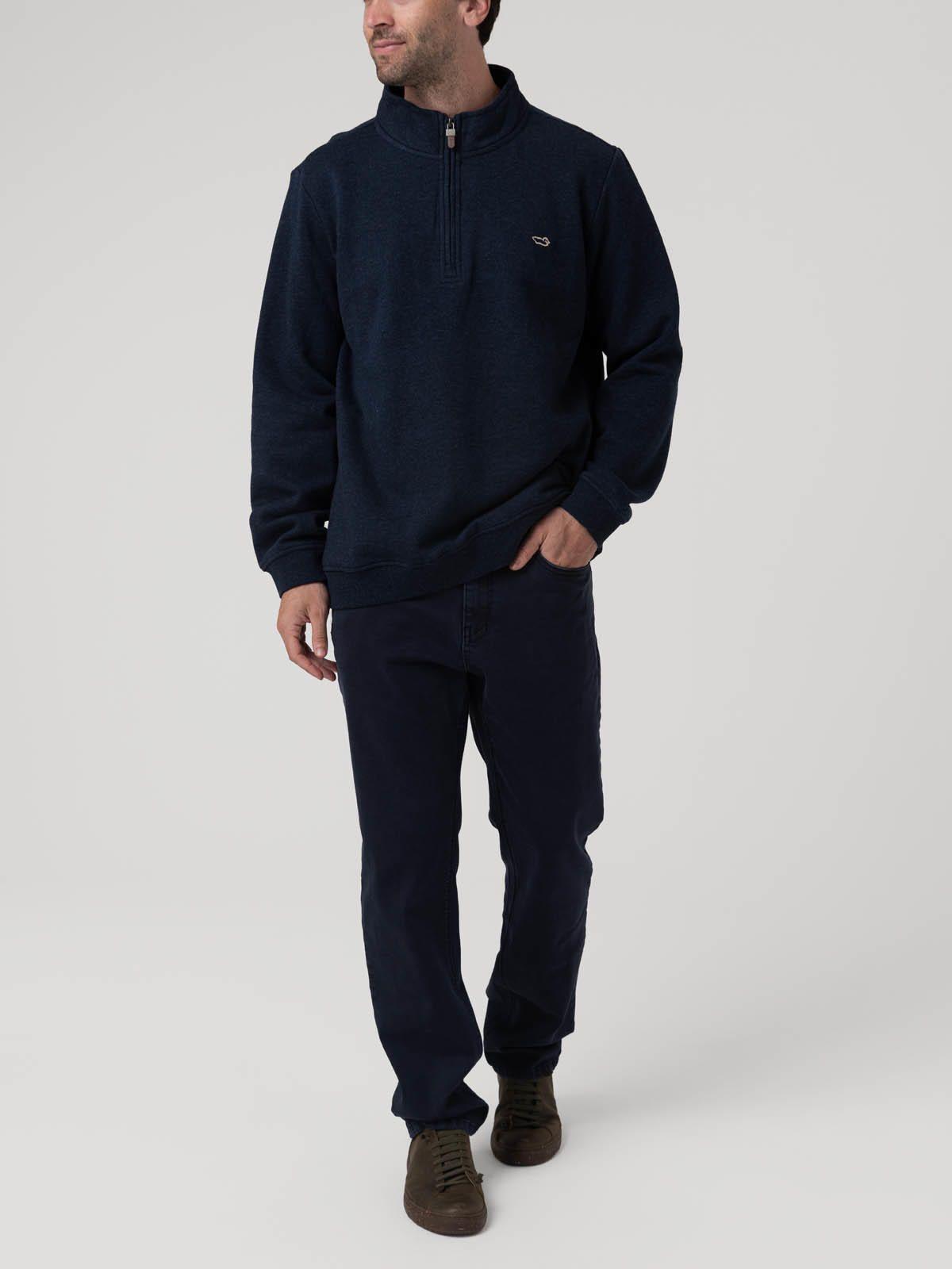 Polerón Algodón Orgánico Hombre Trenzo Azul-7