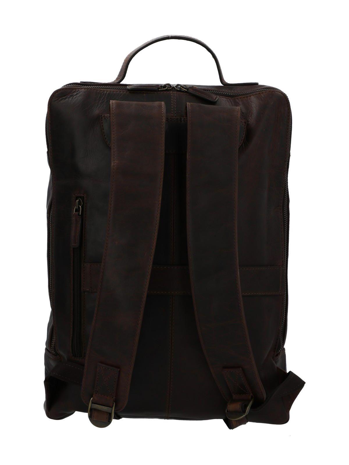 Mochila Cuero Unisex Tc Stroll Back Café-2