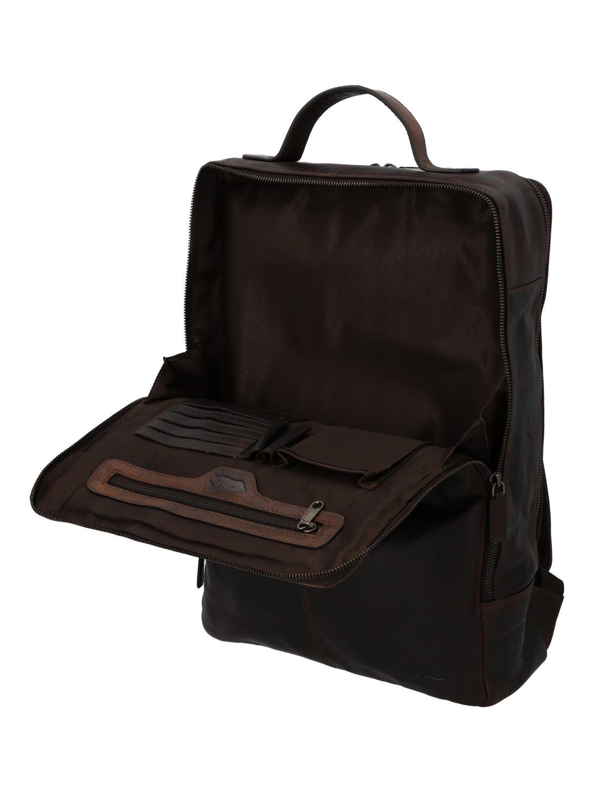 Mochila Cuero Unisex Tc Stroll Back Café-4