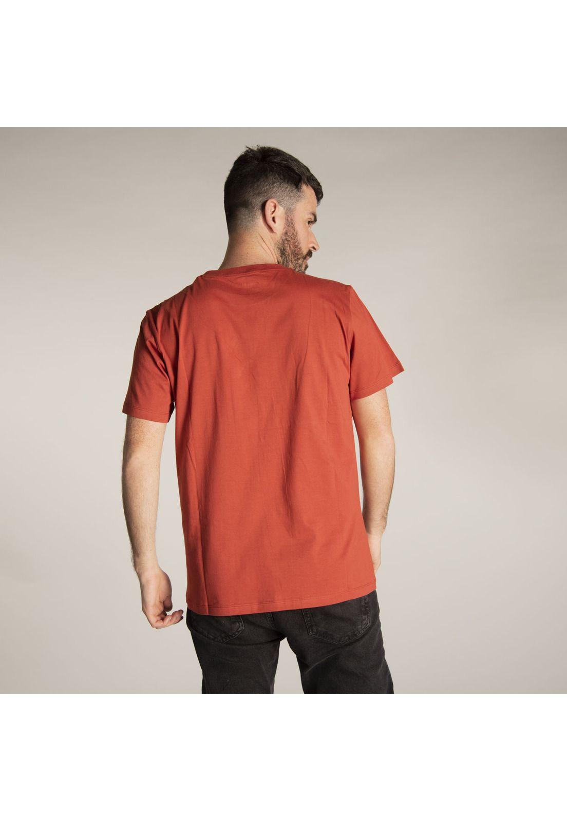 Polera M/C Hombre Foundation Pocket Te Rojo-2