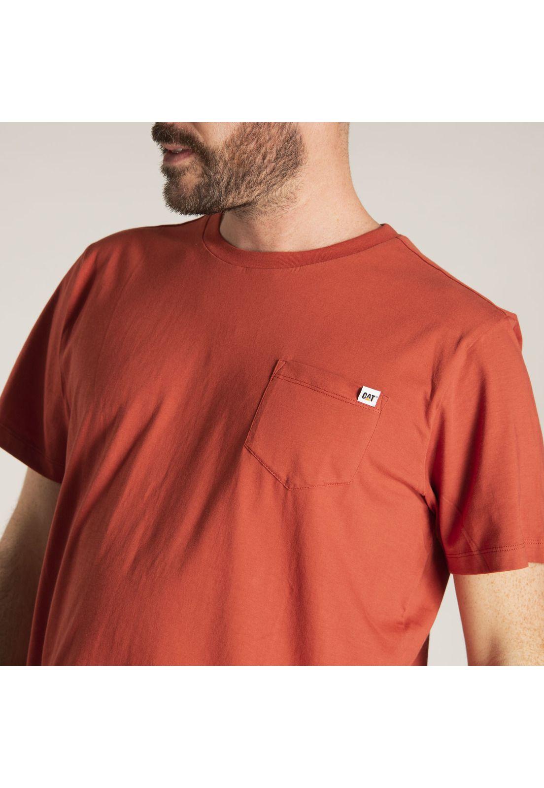 Polera M/C Hombre Foundation Pocket Te Rojo-4