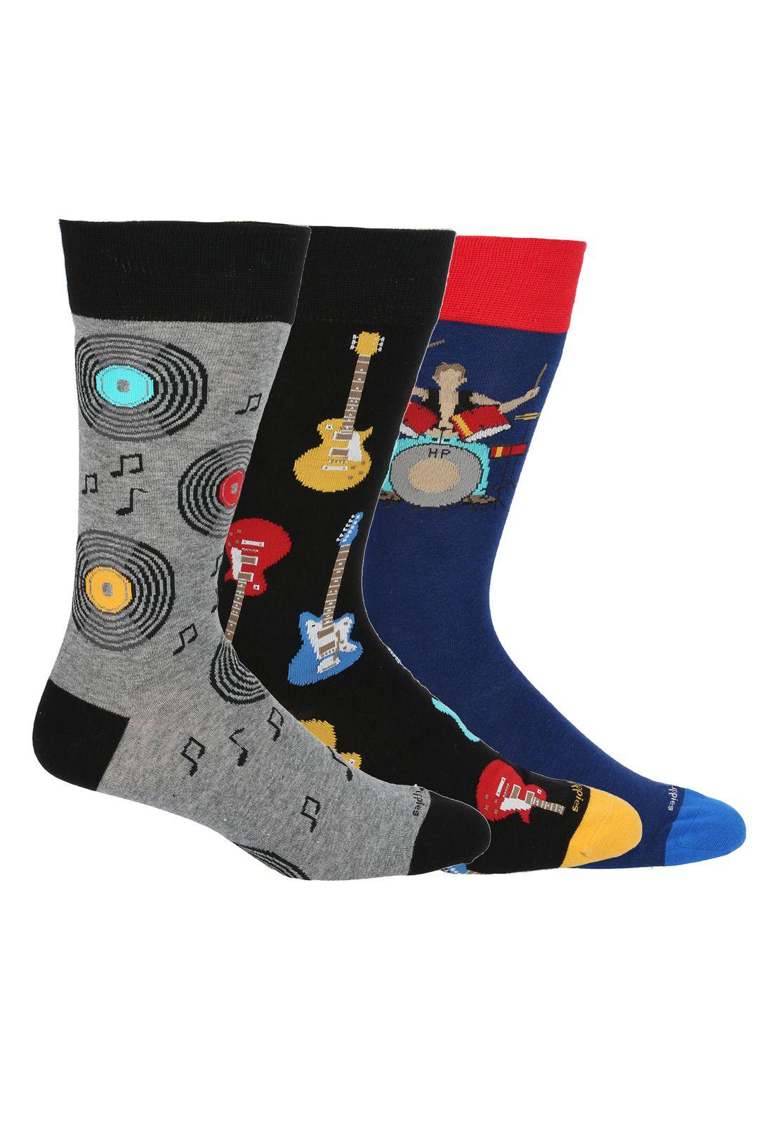 Calcetín Hombre V22H Pack Music Multi-1