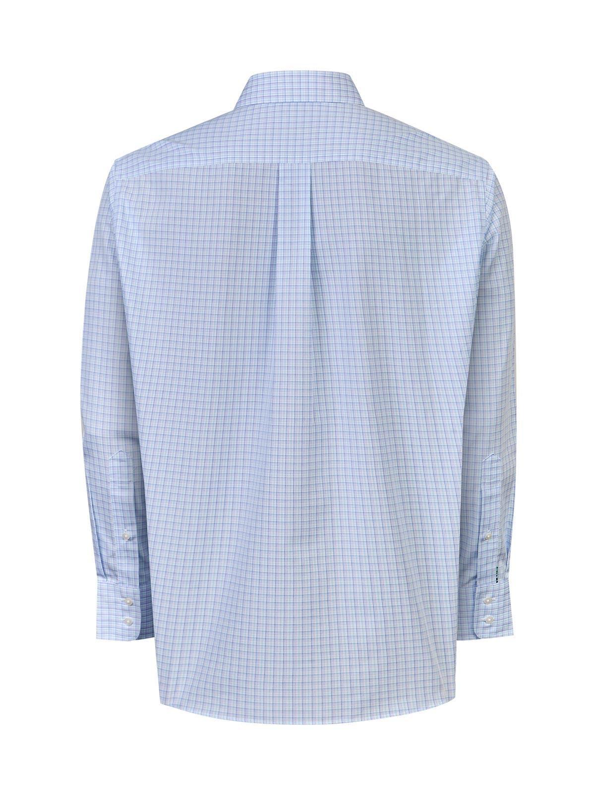 Camisa Cuello Button-Down Hombre Wf Azul cuadros-3