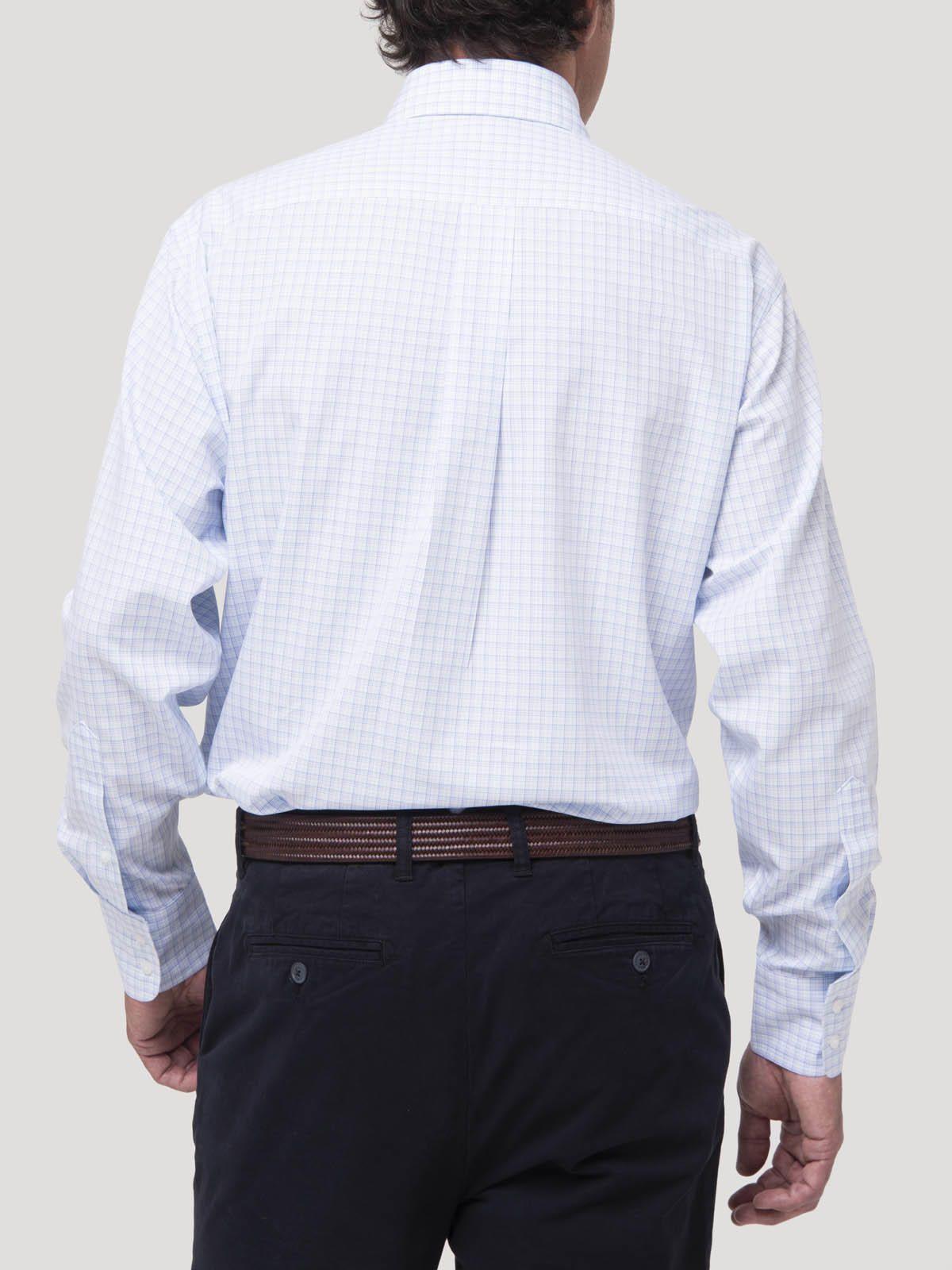 Camisa Cuello Button-Down Hombre Wf Azul cuadros-7